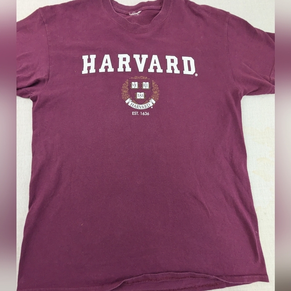 Harvard University Maroon Tee Shirt Size  Medium - Picture 1 of 5